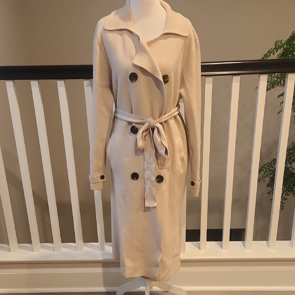Jolie Cream Knit Sweater Jacket